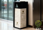 西藏仿大理石紋方形不銹鋼垃圾桶定制圣潔與堅(jiān)韌的融合