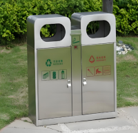 戶外廣場不銹鋼垃圾桶打造環保與美觀的公共空間解決方案