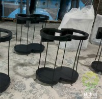 室內地鐵站黑色噴粉兩分類不銹鋼垃圾桶