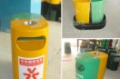 分類玻璃鋼垃圾桶，大受深圳沙井實(shí)驗(yàn)學(xué)校用戶歡迎