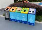 公園卡通金屬分類垃圾桶，打造寓教于樂的環(huán)保新場景