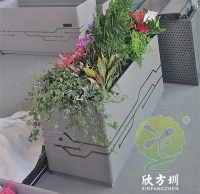 城市廣場(chǎng)長(zhǎng)方形304不銹鋼花箱